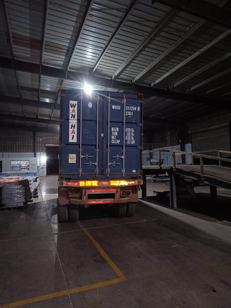 Suchi Soy export container at the loading dock
